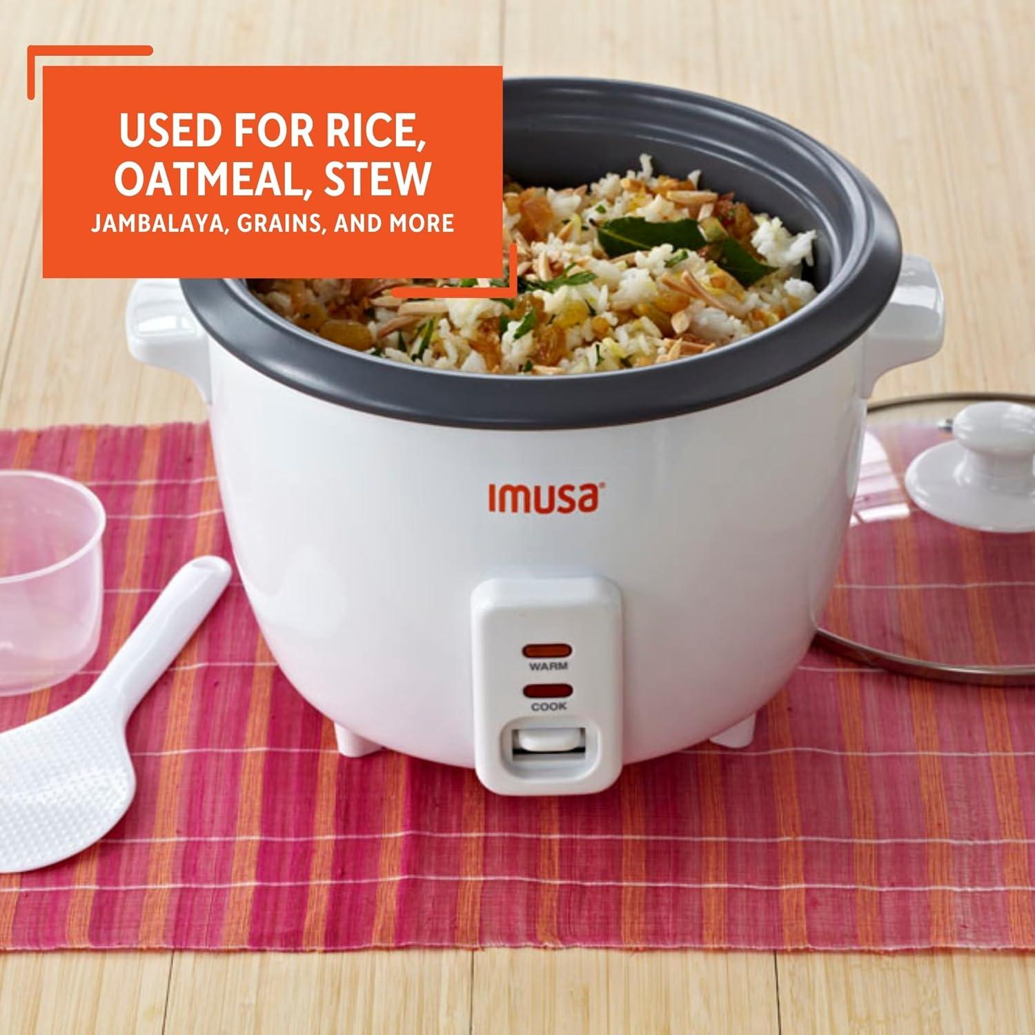 IMUSA USA GAU-00012 Electric NonStick Rice Cooker 5-Cup (Uncooked) 10 ...