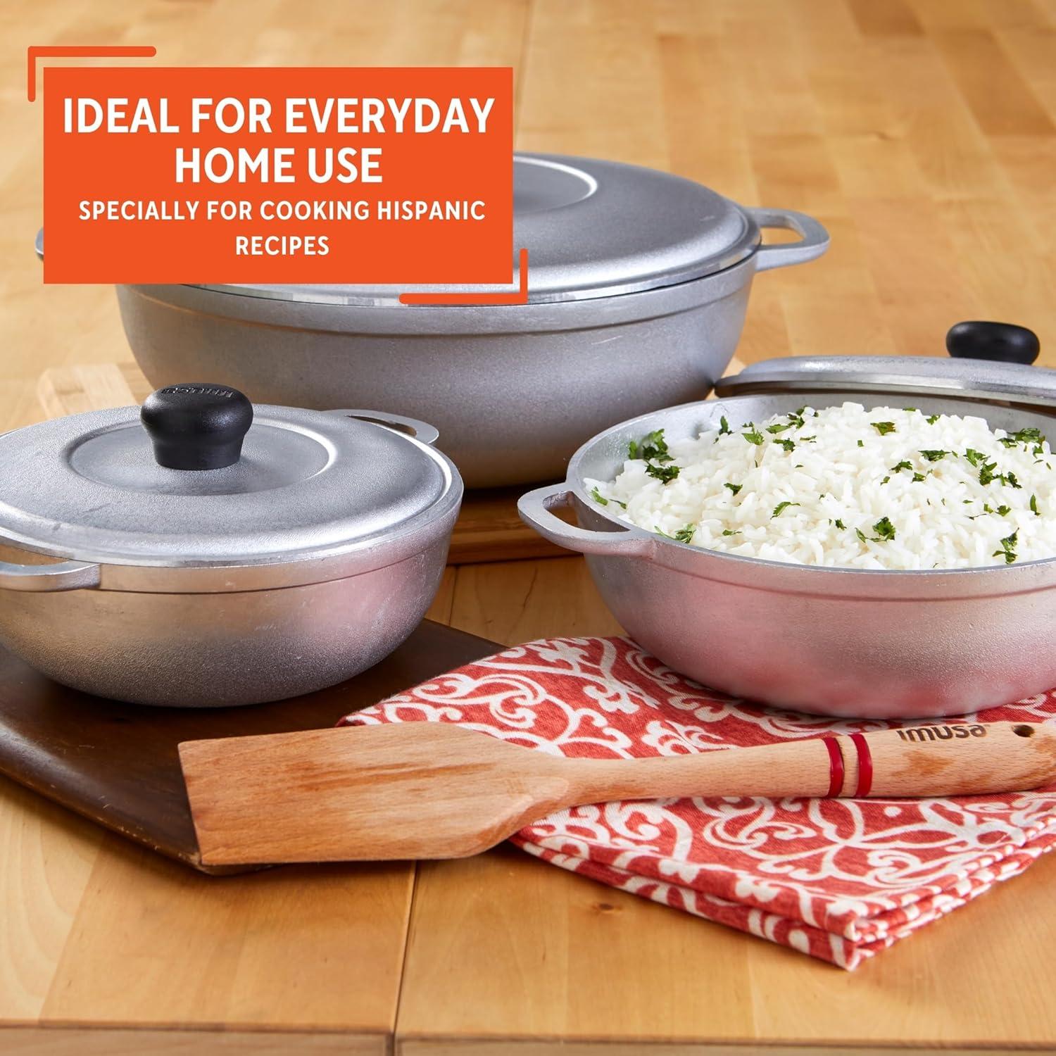 IMUSA Caldero Stock Pot with Lid 3pc Set, 1.5/3.5/7 QT, Cast Aluminum ...